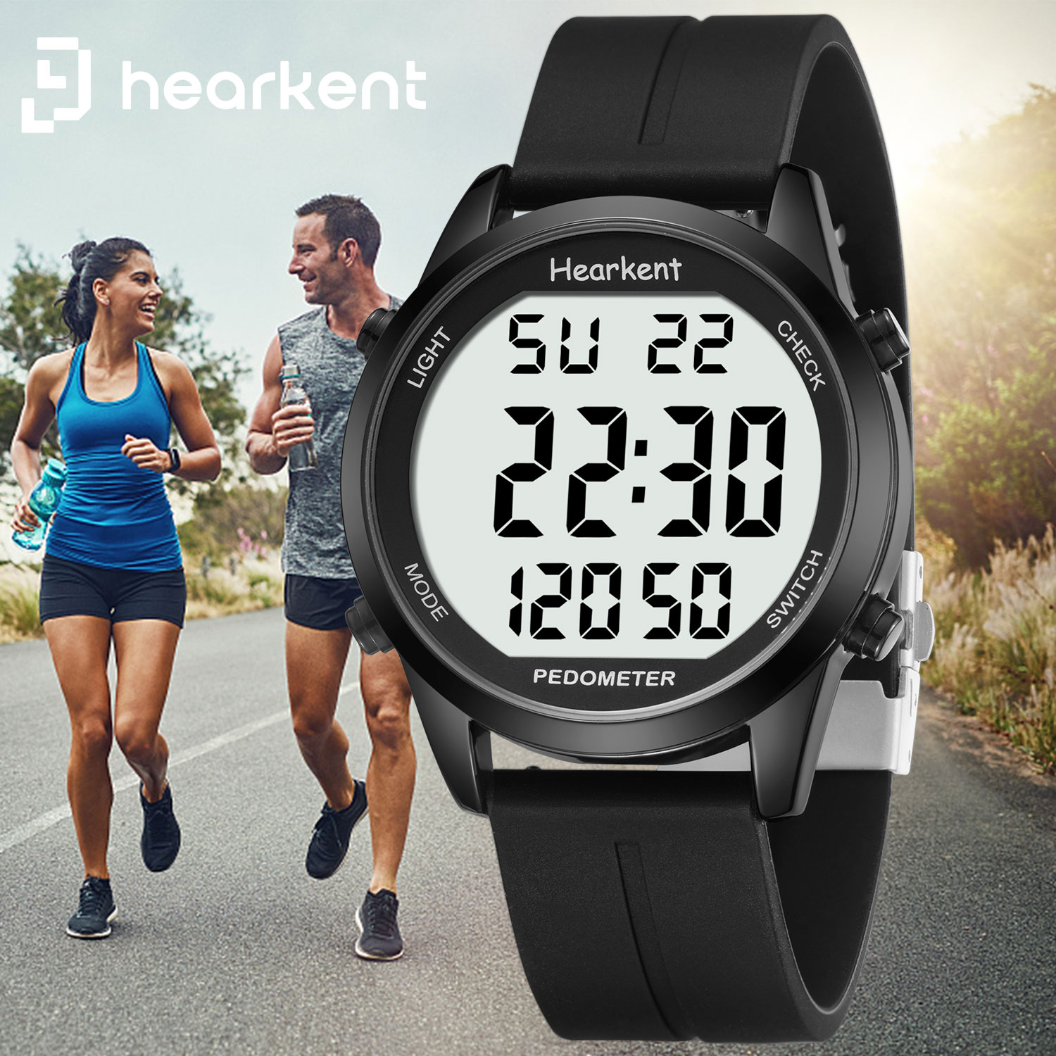 Hearkent Pedometer Watch Men/W - đánh giá và giá Running Watch