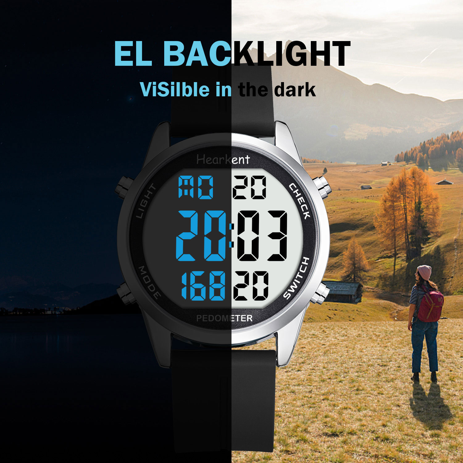 Hearkent Pedometer Watch Men/W - đánh giá và giá Running Watch