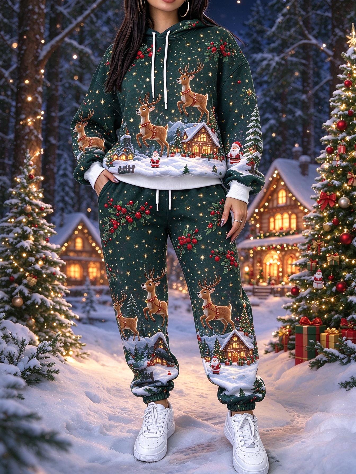 Women Christmas 2 Piece Tracks - đánh giá và giá Joggers Pants