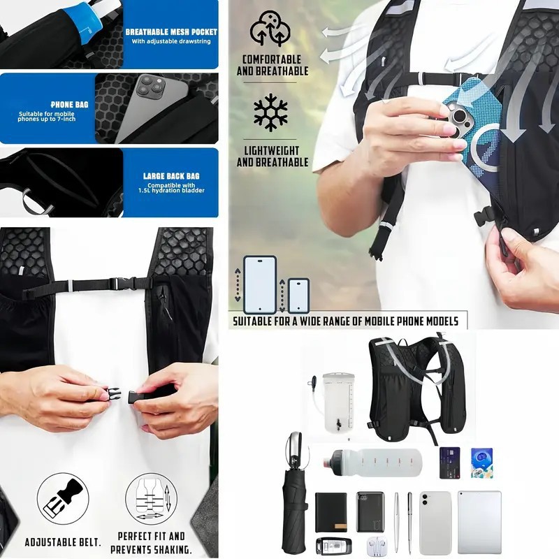 Unisex Running Vest Water-Resi - đánh giá và giá Hydration Vest