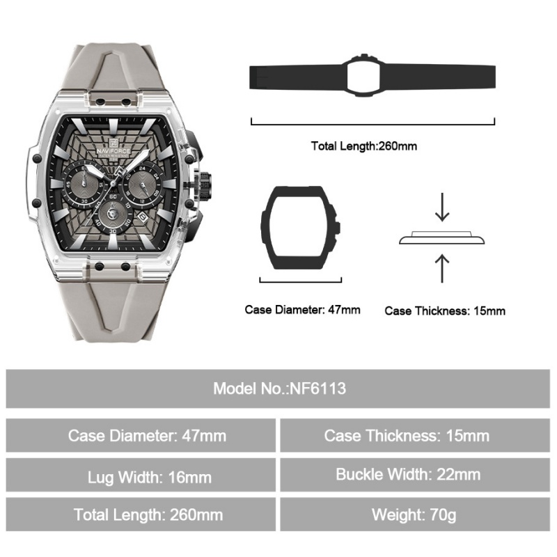 NF6113 NAVIFORCE Men's Multifu - đánh giá và giá Running Watch
