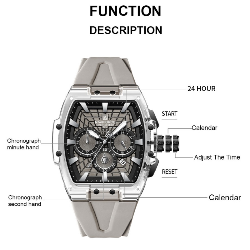 NF6113 NAVIFORCE Men's Multifu - đánh giá và giá Running Watch